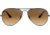 Ray-Ban Aviator Large Metal RB3025 Sunglasses, Gunmetal Crystal Brown Gradient, RB3025 004/51-6214
