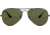 Ray-Ban Aviator Large Metal RB3025 Sunglasses, Gunmetal Frame, Crystal Green Polarized 62 mm Lenses, 004-58-6214