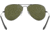 Ray-Ban Aviator Large Metal RB3025 Sunglasses, Gunmetal Frame, Crystal Green Polarized 62 mm Lenses, 004-58-6214