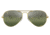 Ray-Ban Aviator Large Metal RB3025 Sunglasses, Legend Gold Frame, Silver/Green Chromance Lens, Polarized, 62, RB3025-9196G4-62