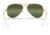 Ray-Ban Aviator Large Metal RB3025 Sunglasses, Legend Gold Frame, Silver/Green Chromance Lens, Polarized, 62, RB3025-9196G4-62