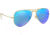 Ray-Ban Aviator Large Metal RB3025 Sunglasses, Matte Gold Frame, Blue Mirror Polar Lenses, RB3025 112/4L-58