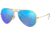 Ray-Ban Aviator Large Metal RB3025 Sunglasses, Matte Gold Frame, Blue Mirror Polar Lenses, RB3025 112/4L-58