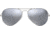 Ray-Ban Aviator Large Metal RB3025 Sunglasses, Silver Frame, Silver Mirror Polar Lenses, RB3025 019/W3-58