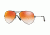 Ray-Ban Aviator Large Metal Sunglasses RB3025 002/4W-58 - Shiny Black Frame, Mirror Gradient Red Lenses