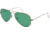 Ray-Ban Aviator Large Metal Sunglasses RB3025 019/O5-58 - Matte Silver Frame, polar green Lenses