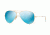 Ray-Ban Aviator Large Metal Sunglasses RB3025 112/17-62 - Matte Gold Frame, Cry.green Mirror Multil.blue Lenses