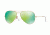 Ray-Ban Aviator Large Metal Sunglasses RB3025 112/19-62 - Matte Gold Frame, Cry.green Mirror Multil.green Lenses