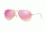 Ray-Ban Aviator Large Metal Sunglasses RB3025 112/4T-58 - Matte Gold Frame, Green Mirror Fuxia Lenses