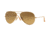 Ray-Ban Aviator Large Metal Sunglasses RB3025 112/M2-58 - Matte Gold Frame, Polar Brown Lenses