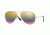 Ray-Ban Aviator Large Metal Sunglasses RB3025 9020C4-58 - Metallic Light Bronze Frame, Light Grey Mirror Rainbow 3 Lenses