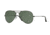 Ray-Ban Aviator Large Metal Sunglasses RB3025 W3361-58 - Matte Black Frame, Polar Green Lenses