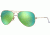 Ray-Ban Aviator Large Metal Sunglasses RB3025 112/19-5814 - Matte Gold Frame, Crystal Green Multil Green Mirror Lenses