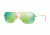 Ray-Ban Caravan Sunglasses RB3136 112/19-58 - Matte Gold Frame, Grey Mirror Green Lenses