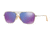 Ray-Ban Caravan Sunglasses RB3136 167/1M-58 - Brushed Bronze Demi Shiny Frame, Grey Mirror Purple Lenses