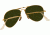 Ray-Ban Folding Aviator RB3479 Sunglasses 001/58-5514 - Arista Frame, Crystal Green Lenses