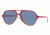 Ray Ban Junior RJ9049S #177/90 - Top Red / Fuxia On Gray Frame, Blue Lenses