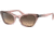 Ray-Ban Miss Burbank RJ9099S Sunglasses, Light Yellow Gradient Grey Lenses, Brown Gradient Rose, 43, RJ9099S-71062Q-43