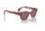Ray-Ban RB0880SF Sunglasses, Transparent Pink Frame, Dark Violet Polarized Lens, Asian Fit, 53, RB0880SF-6639AF-53