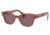 Ray-Ban RB0880SF Sunglasses, Transparent Pink Frame, Dark Violet Polarized Lens, Asian Fit, 53, RB0880SF-6639AF-53
