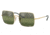 Ray-Ban RB1971 Square Sunglasses - Women's, Arista Frame, Green Mirror Polarized Lens, 54, RB1971-001-G4-54