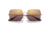 Ray-Ban RB1971 Square Sunglasses - Womens, Rose Gold Frame, Red Mirror Polarized Lens, 54, RB1971-9202G9-54