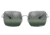Ray-Ban RB1971 Square Sunglasses - Womens, Silver Frame, Blue Mirror Polarized Lens, 54, RB1971-9242G6-54