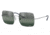 Ray-Ban RB1971 Square Sunglasses - Women's, Silver Frame, Blue Mirror Polarized Lens, 54, RB1971-9242G6-54