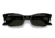 Ray-Ban RB2299 Lady Burbank Sunglasses - Womens, Black Frame, Green Lens, 55, RB2299-901-31-55