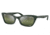 Ray-Ban RB2299 Lady Burbank Sunglasses - Womens, Green Frame, Dark Green Grad Mirror Polarized Lens, 52, RB2299-6659G4-52