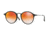 Ray-Ban RB2447F Sunglasses 901/4W-49 - Shiny Black Frame, Mirror Gradient Red Lenses