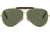 Ray-Ban RB3138 Shooter Sunglasses, Gold Frame, Dark Green Lenses, RB3138 181-62