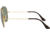 Ray-Ban RB3138 Shooter Sunglasses, Gold Frame, Dark Green Lenses, RB3138 181-62