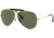 Ray-Ban RB3138 Shooter Sunglasses, Gold Frame, Dark Green Lenses, RB3138 181-62