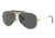 Ray-Ban RB3138 Shooter Sunglasses, Legend Gold Frame, Dark Grey Lens, 58, RB3138-9240B1-58