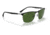 Ray-Ban RB3686 Sunglasses, Black On Silver Frame, Dark Green Lens, Polarized, 57, RB3686-9144P1-57