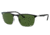 Ray-Ban RB3686 Sunglasses, Black On Silver Frame, Dark Green Lens, Polarized, 57, RB3686-9144P1-57