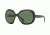 Ray-Ban RB4208 Sunglasses 610071-55 - Top Matte Black On Trasparent Frame, Dark Green Lenses