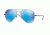 Ray-Ban RB4211 Sunglasses 646/55-56 - Matte Trasparent Frame, Green Mirror Blue Lenses