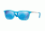 Ray-Ban RJ9061S Sunglasses 701155-49 - Azure Fluo Trasparent Rubber Frame, Green Mirror Blue Lenses