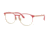 Ray-Ban RX6375F Eyeglass Frames 3052-55 - Matt Red On Rubber Gold