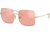 Ray-Ban Square RB1971 Sunglasses - Women's, Arista, Photo Pink Mirror Grey, 54, RB1971-001-3E-54