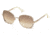 Roberto Cavalli RC974S Sunglasses - Shiny Rose Gold Frame Color, Brown Mirror Lens Color