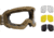 Rothco ANSI Ballistic OTG Goggle System, Interchangeable Smoke/Clear/Yellow Lenses, Coyote Brown Frame, 10738-CoyoteBrown