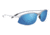 Serengeti Maestrale Sunglasses, Metallic Silver Frame, Polar PhD 555nm Blue  Lens, 8123