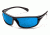 Suncloud King Sunglasses Black Frame Blue Mirror Polarized Polycarbonate Lens S-KNPPUMBK