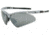 Survival Optics Sunglasses Shields/Blade Runner Sunglasses, Pearl Silver/Black Rubber Nose Pad and Tips Frame, SOS Logo, Pc Smoke-fm Lens, 2pt0mm 4521