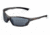 Survival Optics Sunglasses Wraps/Viper Sunglasses, Metallic Gray/Black Nose and Tip Pads Frame, SOS Logo, Pc Decenter Smoke-fm Lens 3231