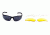 Survival Optics Sunglasses X Change/Vector Sunglasses, Black Frame, Pouch/SOS Logo, Pc Blue Xlt, Smoke, Yellow, Clear Lens 1041
