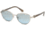 Swarovski SK0205 Sunglasses - Shiny Palladium Frame Color, Blu Mirror Lens Color